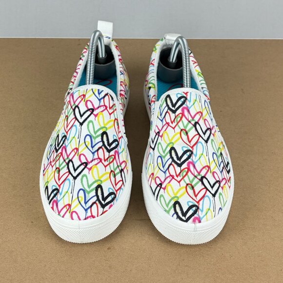 Skechers J Goldcrown Poppy Drippin Love Slip On Sneakers Womens 7 White Multi - Picture 2 of 11
